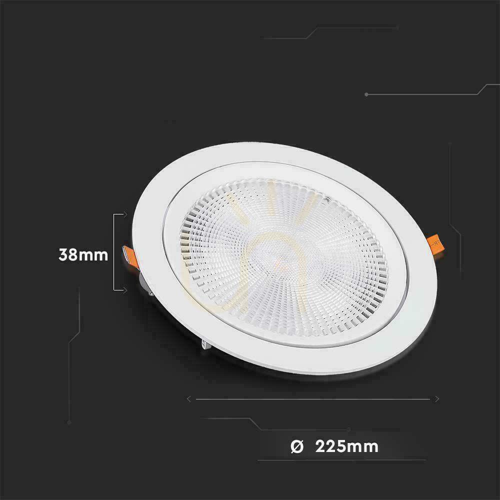 Sprawdź Oprawa V-TAC LED Downlight SAMSUNG CHIP 30W Ruchoma VT-2-30 3000K 3040lm 5 Lat Gwarancji Oprawa V-TAC LED Downlight SAMSUNG CHIP 30W Ruchoma VT-2-30 3000K 3040lm 5 Lat Gwarancji