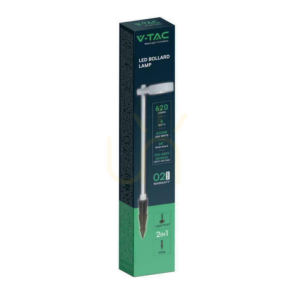 Zobacz Oprawa Ogrodowa Słupek LED V-TAC 2-funkcje 6W IP65 100cm Biała VT-11107 3000K 520lm Oprawa Ogrodowa Słupek LED V-TAC 2-funkcje 6W IP65 100cm Biała VT-11107 3000K 520lm