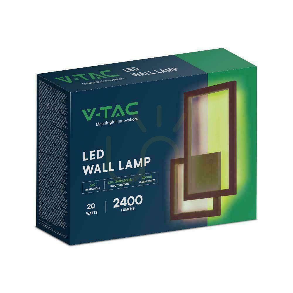 Obejrzyj Kinkiet Ścienny LED V-TAC 20W Brąz Corten VT-11120-C 3000K 2400lm Kinkiet Ścienny LED V-TAC 20W Brąz Corten VT-11120-C 3000K 2400lm