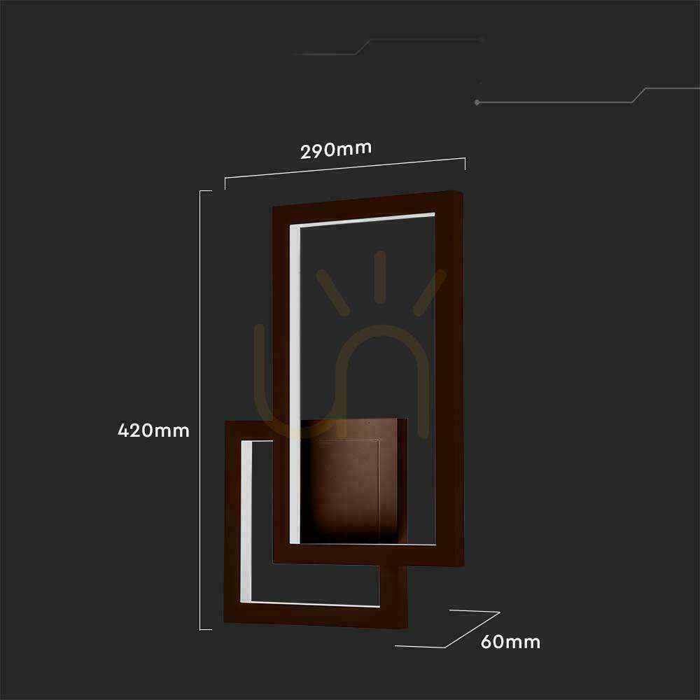 Wyświetl Kinkiet Ścienny LED V-TAC 20W Brąz Corten VT-11120-C 3000K 2400lm Kinkiet Ścienny LED V-TAC 20W Brąz Corten VT-11120-C 3000K 2400lm