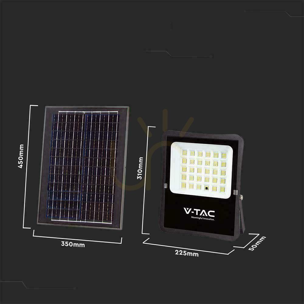 Obejrzyj Projektor LED Solarny V-TAC 20W Pilot, AUTO, Timer IP65 VT-55300 6400K 2400lm Projektor LED Solarny V-TAC 20W Pilot, AUTO, Timer IP65 VT-55300 6400K 2400lm