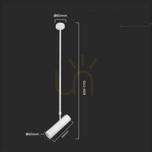 Oprawa Sufitowa V-TAC GU10 Regulowana 830-1170mm Biała VT-7900 3 Lata Gwarancji small 4