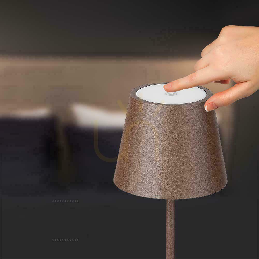 Obejrzyj Lampa Podłogowa V-TAC 4W LED Brąz Corten IP54 Ładowalna VT-7544-C 3000K 300lm Lampa Podłogowa V-TAC 4W LED Brąz Corten IP54 Ładowalna VT-7544-C 3000K 300lm