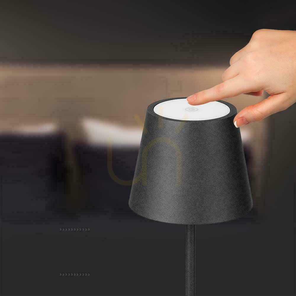 Obejrzyj Lampa Podłogowa V-TAC 4W LED Czarna IP54 Ładowalna VT-7544 3000K 300lm Lampa Podłogowa V-TAC 4W LED Czarna IP54 Ładowalna VT-7544 3000K 300lm