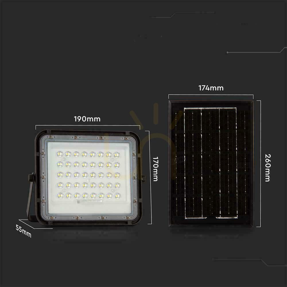 Pokaż Projektor LED Solarny V-TAC 6W Pilot, AUTO, Timer, IP65 Czarny VT-40W 4000K 400lm Projektor LED Solarny V-TAC 6W Pilot, AUTO, Timer, IP65 Czarny VT-40W 4000K 400lm