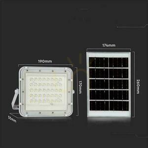 Projektor LED Solarny V-TAC 6W Pilot, AUTO, Timer, IP65 Biały VT-40W-W 6400K 400lm 4 Projektor LED Solarny V-TAC 6W Pilot, AUTO, Timer, IP65 Biały VT-40W-W 6400K 400lm small 4