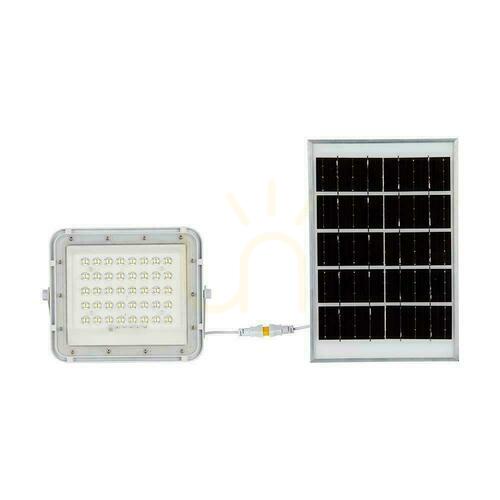 Sprawdź Projektor LED Solarny V-TAC 10W Pilot, AUTO, Timer, IP65 Biały VT-80W-W 4000K 800lm