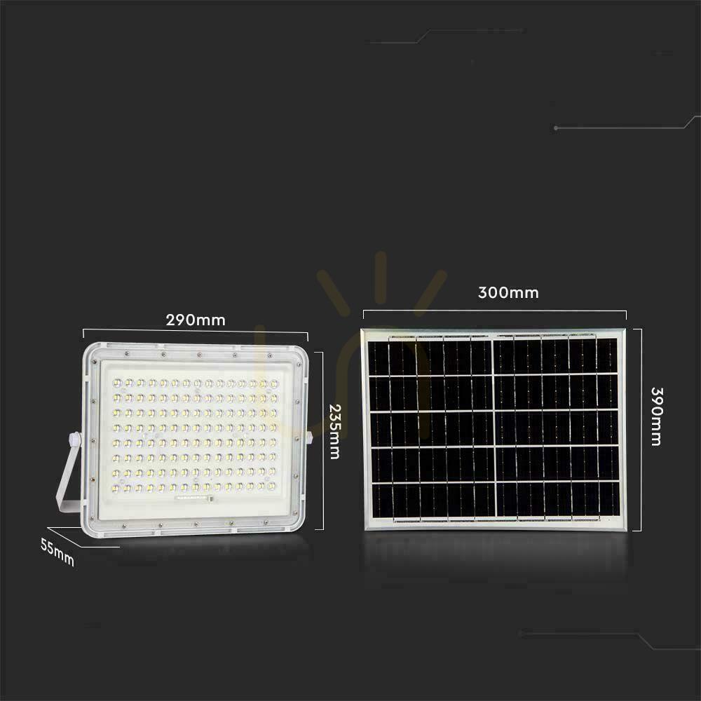 Pokaż Projektor LED Solarny V-TAC 20W Pilot, AUTO, Timer, IP65 Biały VT-180W-W 6400K 1800lm Projektor LED Solarny V-TAC 20W Pilot, AUTO, Timer, IP65 Biały VT-180W-W 6400K 1800lm