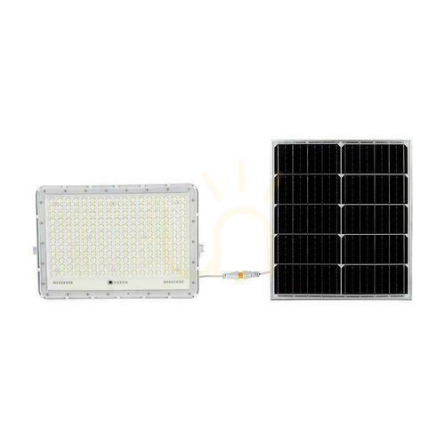 Sprawdź Projektor LED Solarny V-TAC 30W Pilot, AUTO, Timer, IP65 Biały VT-240W-W 6400K 2600lm