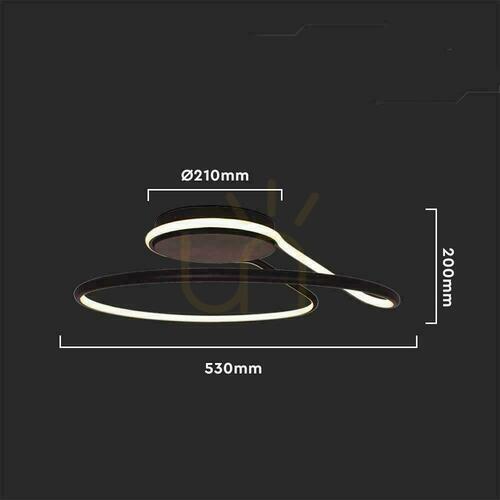 Sprawdź Plafon LED V-TAC VT-7762 czarny 54 W TRIAC 4000 K 5330 lm SKU 6923