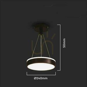 Lampa wisząca V-TAC VT-7765 czarna LED 12W 4000K 1280 lm 24 cm small 1