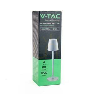 Lampka Biurkowa Nocna V-TAC 3W LED Ładowanie Ściemnianie Szara VT-7703 4000K 70lm small 5