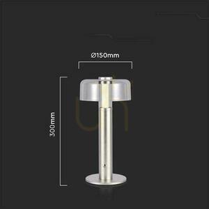 Lampka Biurkowa Nocna V-TAC 1W LED 30cm Ładowanie USB Ściemnianie Złota VT-1049 3000K 100lm small 2