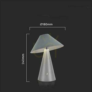 Lampka Biurkowa Nocna V-TAC 3W LED 24cm Ładowanie USB Ściemnianie Szara VT-1051 3000K-6000K 200lm small 5