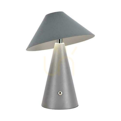 Sprawdź Lampka Biurkowa Nocna V-TAC 3W LED 24cm Ładowanie USB Ściemnianie Szara VT-1051 3000K-6000K 200lm