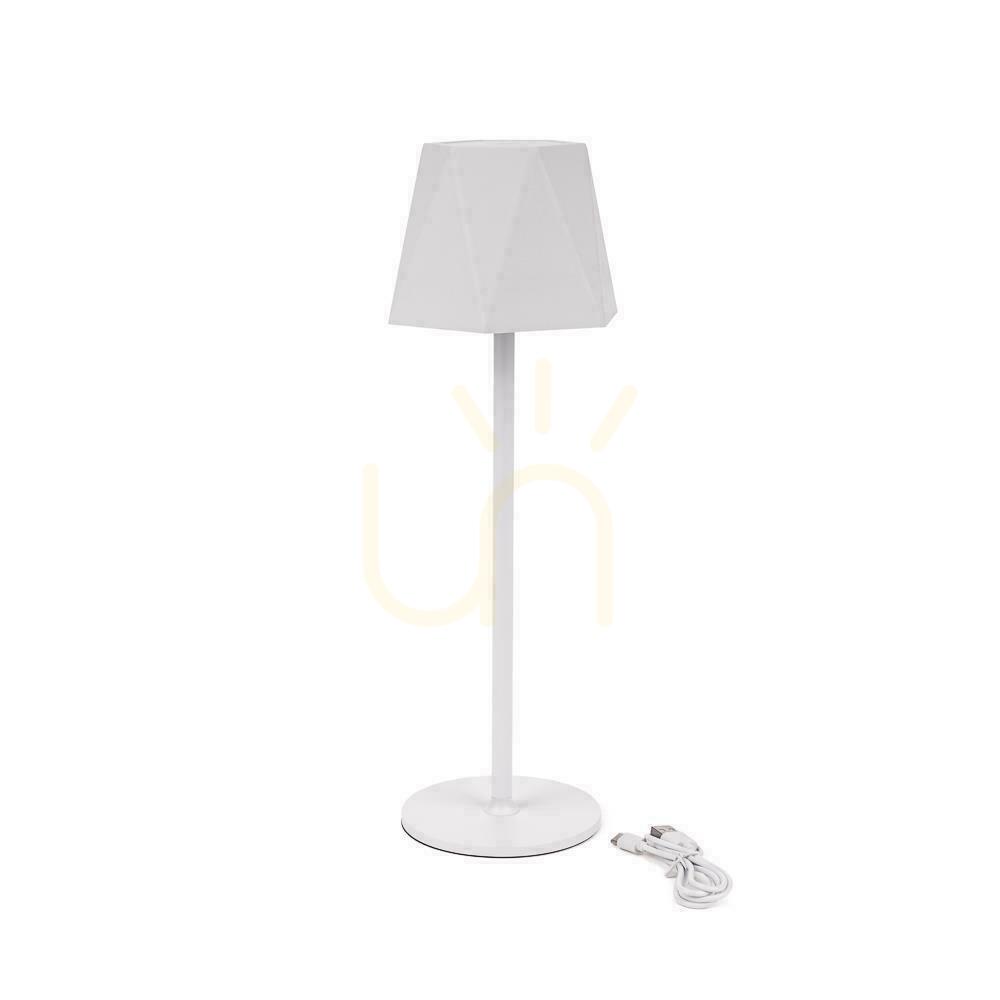 Wyświetl Lampka Biurkowa Nocna V-TAC 4W LED 37cm Ładowanie USB Ściemnianie Biała VT-1034 3000K-6000k 150lm Lampka Biurkowa Nocna V-TAC 4W LED 37cm Ładowanie USB Ściemnianie Biała VT-1034 3000K-6000k 150lm
