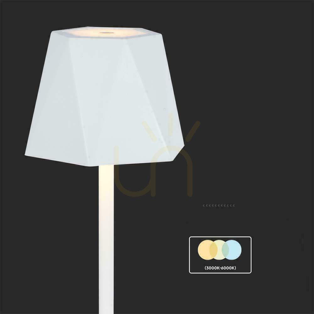Zobacz Lampka Biurkowa Nocna V-TAC 4W LED 37cm Ładowanie USB Ściemnianie Biała VT-1034 3000K-6000k 150lm Lampka Biurkowa Nocna V-TAC 4W LED 37cm Ładowanie USB Ściemnianie Biała VT-1034 3000K-6000k 150lm