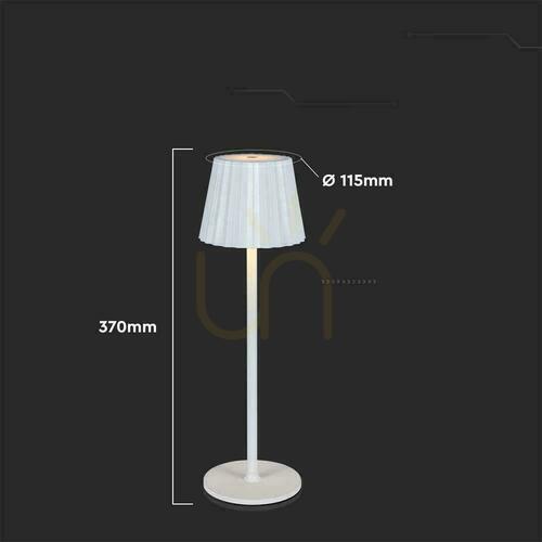 Sprawdź Lampka Biurkowa Nocna V-TAC 4W LED 37cm Ładowanie USB Ściemnianie Biała VT-1028 3000K-6000K 150lm