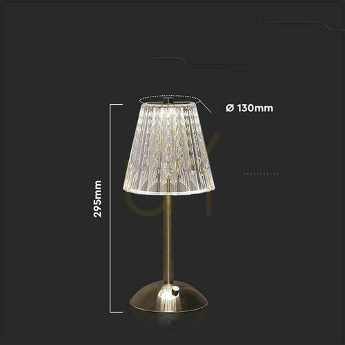 Sprawdź Lampka Biurkowa Nocna V-TAC 3W LED 29cm Ładowanie USB Ściemnianie Piaskowy Brąz VT-1033 3000K-6000K 210lm