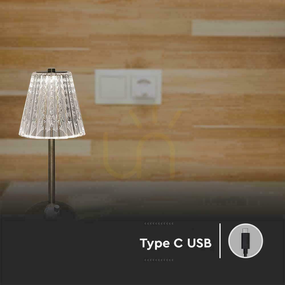 Pokaż Lampka Biurkowa Nocna V-TAC 3W LED 29cm Ładowanie USB Ściemnianie Piaskowy Brąz VT-1033 3000K-6000K 210lm Lampka Biurkowa Nocna V-TAC 3W LED 29cm Ładowanie USB Ściemnianie Piaskowy Brąz VT-1033 3000K-6000K 210lm