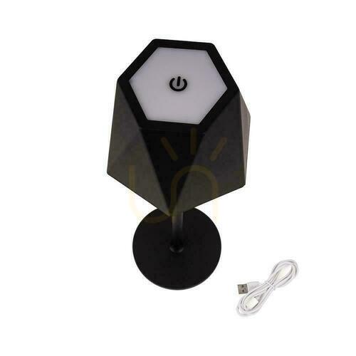 Sprawdź Lampka Biurkowa Nocna V-TAC 4W LED 37cm Ładowanie USB Ściemnianie Czarna VT-1034 3000K-6000K 150lm