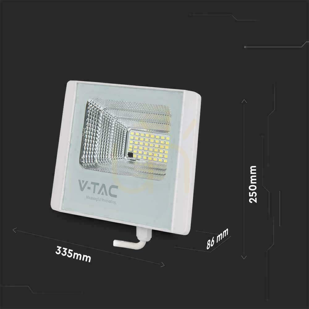 Pokaż Projektor LED Solarny V-TAC 35W Biały IP65, Pilot, Timer VT-100W 4000K 2450lm Projektor LED Solarny V-TAC 35W Biały IP65, Pilot, Timer VT-100W 4000K 2450lm