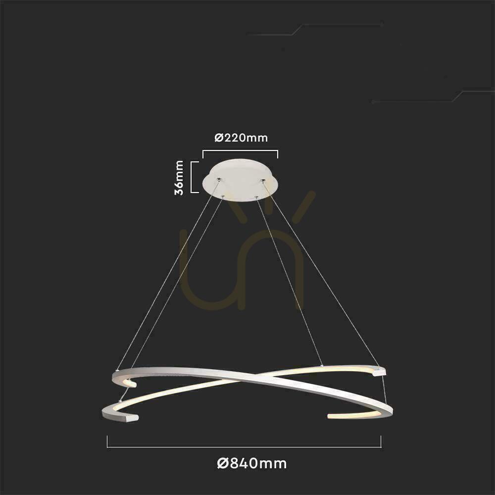 Zobacz Oprawa Zwieszana V-TAC LED 48W 80x120cm Ściemnialna VT-7908 3000K 5150lm Oprawa Zwieszana V-TAC LED 48W 80x120cm Ściemnialna VT-7908 3000K 5150lm