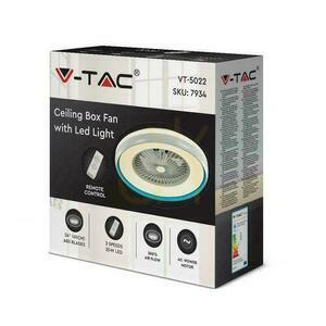 Wentylator Sufitowy V-TAC 45W LED Pilot RF CCT Niebieski VT-5022 3000lm 1 Wentylator Sufitowy V-TAC 45W LED Pilot RF CCT Niebieski VT-5022 3000lm small 1