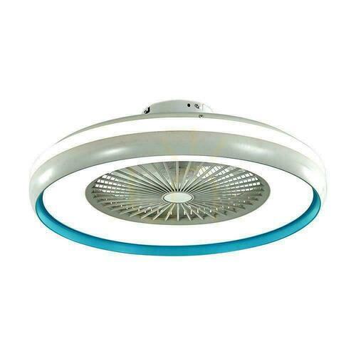 Sprawdź Wentylator Sufitowy V-TAC 45W LED Pilot RF CCT Niebieski VT-5022 3000lm