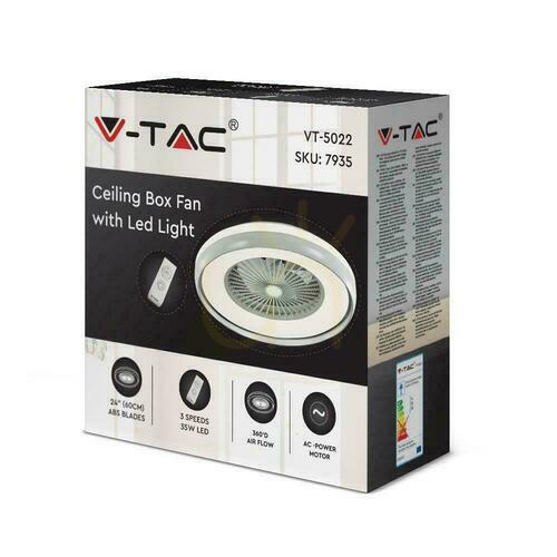 Sprawdź Wentylator Sufitowy V-TAC 45W LED Pilot RF CCT Szary VT-5022 3000lm