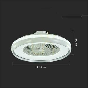 Wentylator Sufitowy V-TAC 45W LED Pilot RF CCT Szary VT-5022 3000lm small 2