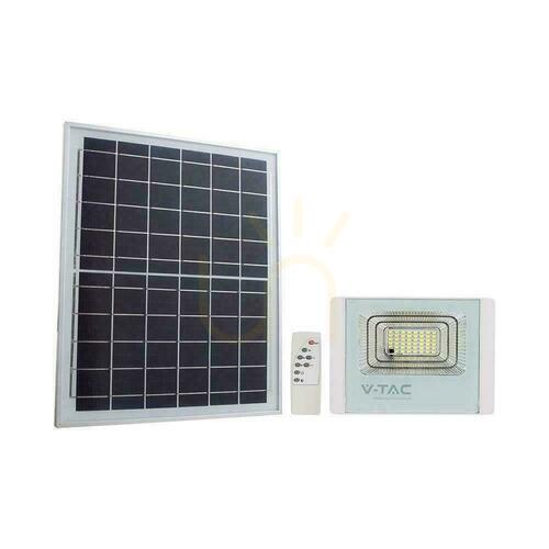 Sprawdź Projektor LED Solarny V-TAC 12W Biały IP65, Pilot, Timer VT-25W 4000K 550lm
