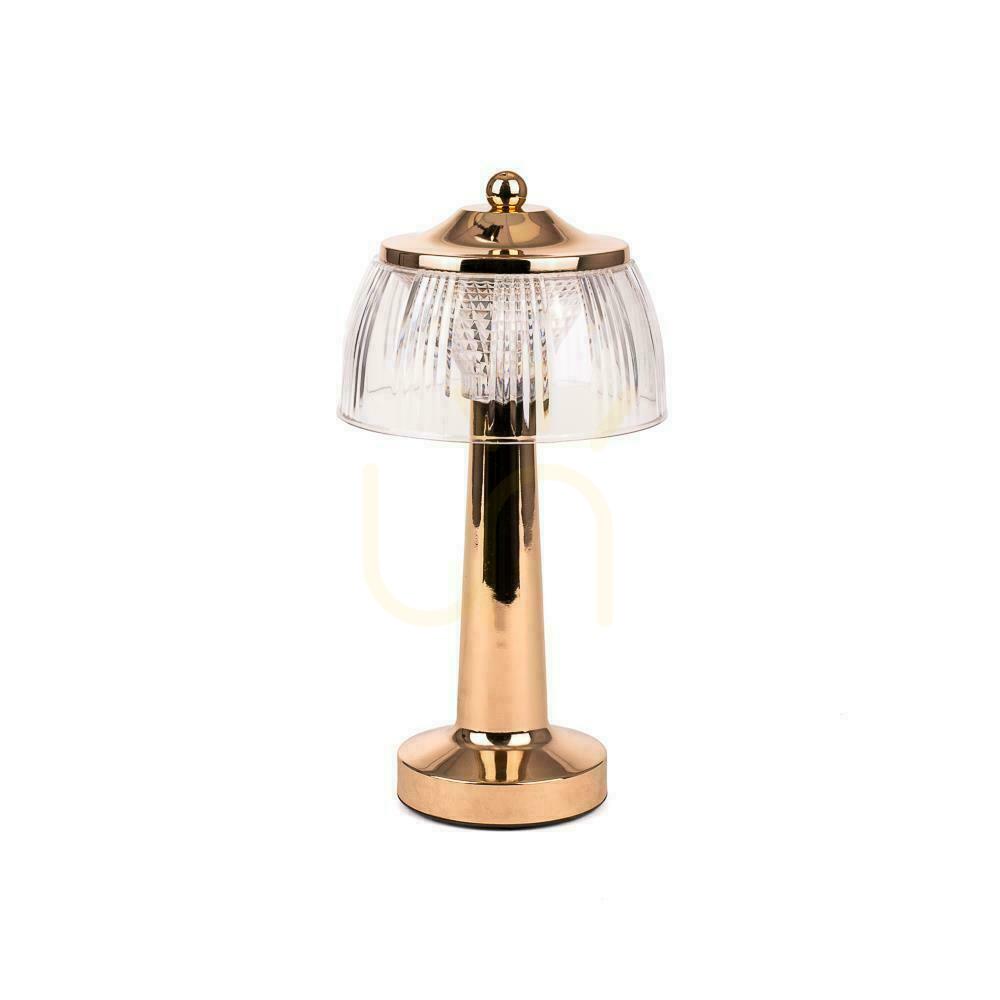 Wyświetl Lampka Biurkowa Nocna V-TAC 1W LED 26cm Ładowanie USB Ściemnianie Złota VT-1048 3000K-6000K 55lm Lampka Biurkowa Nocna V-TAC 1W LED 26cm Ładowanie USB Ściemnianie Złota VT-1048 3000K-6000K 55lm