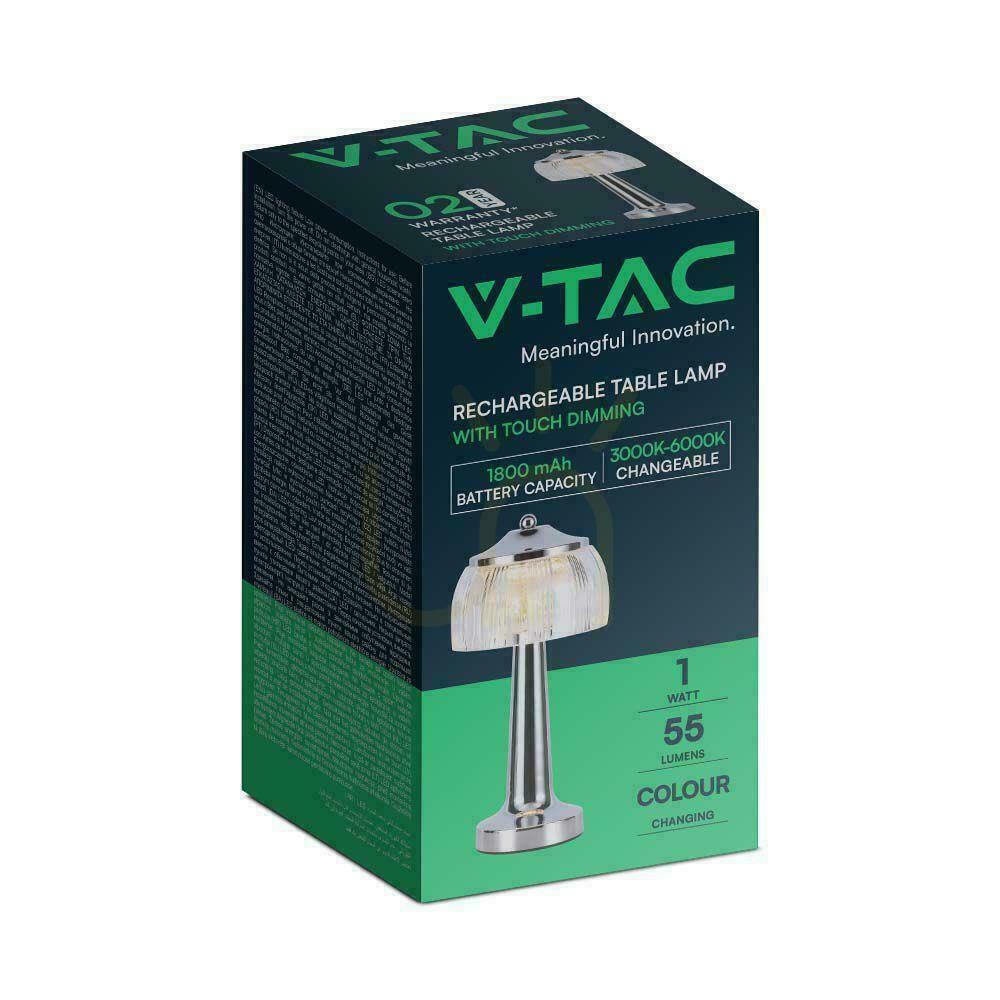 Pokaż Lampka Biurkowa Nocna V-TAC 1W LED 26cm Ładowanie USB Ściemnianie Złota VT-1048 3000K-6000K 55lm Lampka Biurkowa Nocna V-TAC 1W LED 26cm Ładowanie USB Ściemnianie Złota VT-1048 3000K-6000K 55lm