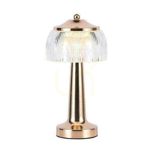 Sprawdź Lampka Biurkowa Nocna V-TAC 1W LED 26cm Ładowanie USB Ściemnianie Złota VT-1048 3000K-6000K 55lm