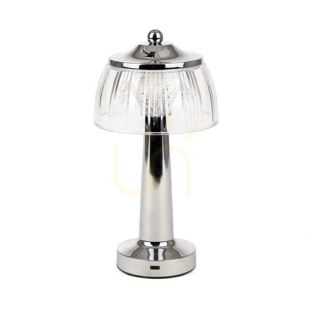 Wyświetl Lampka biurkowa V-TAC VT-1048 LED 1W USB ściemnialna chrom 3000–6000K Lampka biurkowa V-TAC VT-1048 LED 1W USB ściemnialna chrom 3000–6000K