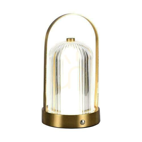 Sprawdź Lampka Biurkowa Nocna V-TAC 1W LED 22cm Ładowanie USB Ściemnianie Złota VT-1057 3000K-6000K 55lm