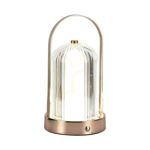 Sprawdź Lampka Biurkowa Nocna V-TAC 1W LED 22cm Ładowanie USB Ściemnianie Matowe Złoto VT-1057 3000K-6000K 55lm