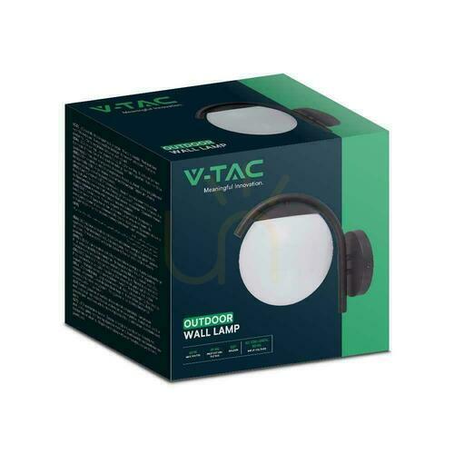 Sprawdź Oprawa Ogrodowa Kula V-TAC E27 Kinkiet Czarny MAT VT-1150 3 Lata Gwarancji
