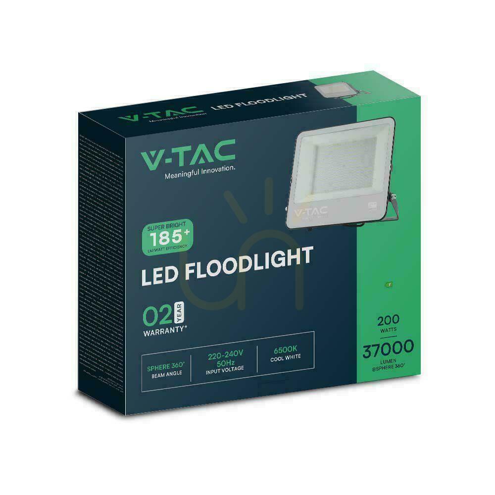 Wyświetl Projektor LED V-TAC 200W 185Lm/W Czarny VT-44205 6500K 37000lm Projektor LED V-TAC 200W 185Lm/W Czarny VT-44205 6500K 37000lm