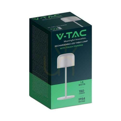 Sprawdź Lampka stołowa V-TAC VT-1181 LED 1,5 W, biała, 21 cm, ładowalna, 2700–5700 K