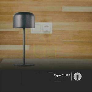 Lampka Biurkowa Nocna V-TAC 1,5W LED 21cm Ładowanie Ściemnianie Czarna VT-1181 2700K-5700K 150lm small 4