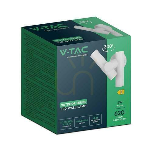 Sprawdź Kinkiet ścienny V-TAC VT-1186 biały LED 6 W 3000 K IP44