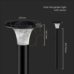 Słupek Ogrodowy Solarny V-TAC 15W LED IP65 Czujnik Ruchu CCT Czarny 88cm VT-413 6000K+4000K 2200lm 3 Lata Gwarancji small 3
