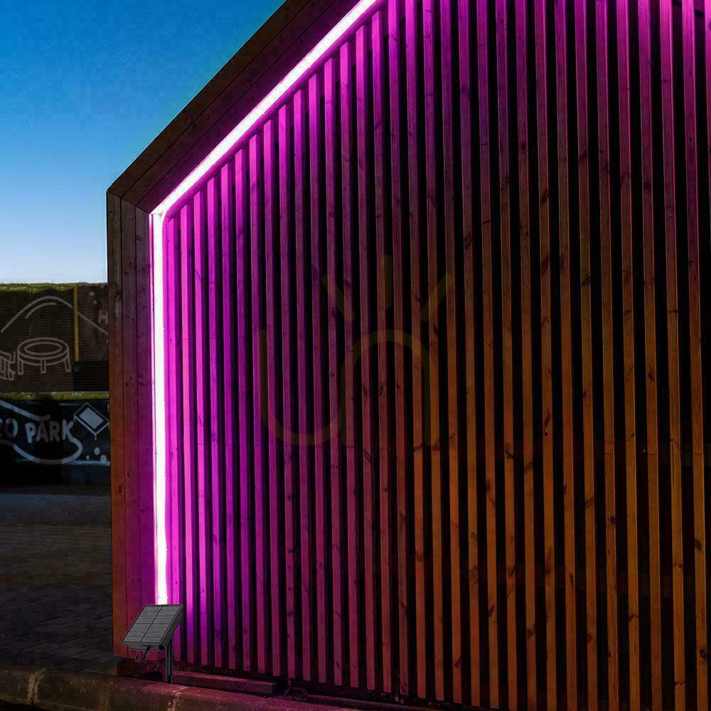 Zobacz Taśma LED V-TAC Zasilanie Solarne 5mb Pilot IP67 VT-2835 RGB 120lm Taśma LED V-TAC Zasilanie Solarne 5mb Pilot IP67 VT-2835 RGB 120lm