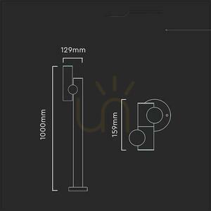 Słupek Ogrodowy V-TAC 4W LED 100CM Biały IP44 VT-1187 4000K 390lm small 2
