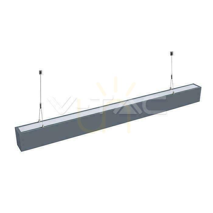 Zobacz Oprawa wisząca LED V-TAC VT-7-60-S 60 W Linear Samsung 4000 K srebrna 120 cm Oprawa wisząca LED V-TAC VT-7-60-S 60 W Linear Samsung 4000 K srebrna 120 cm