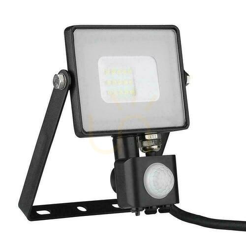 Sprawdź Projektor LED V-TAC 10W SAMSUNG CHIP Czujnik Ruchu Funkcja Cut-OFF Czarny VT-10-S-B 3000K 800lm 5 Lat Gwarancji