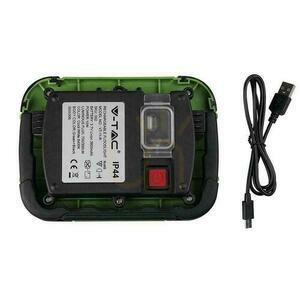 Projektor LED V-TAC 10W Ładowalny USB SAMSUNG CHIP Funkcja SOS 3,7V Li-Ion IP44 VT-11-R 6400K 700lm small 3