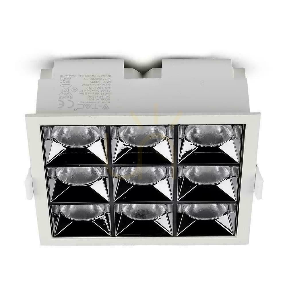 Sprawdź Oprawa V-TAC Downlight SAMSUNG CHIP 36W UGR19 CRI90+ 12st VT-2-36 5700K 2880lm 5 Lat Gwarancji Oprawa V-TAC Downlight SAMSUNG CHIP 36W UGR19 CRI90+ 12st VT-2-36 5700K 2880lm 5 Lat Gwarancji